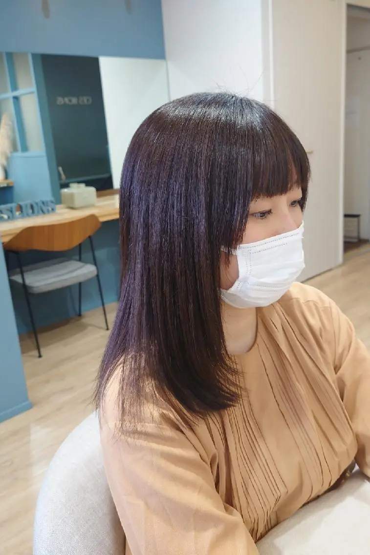 セミロング カラー セミロングパーマ ブリーチ ケアブリーチ 髪質改善 トリートメント ヘアカラー 田中将平【 サロンマネージャー】のヘアスタイル