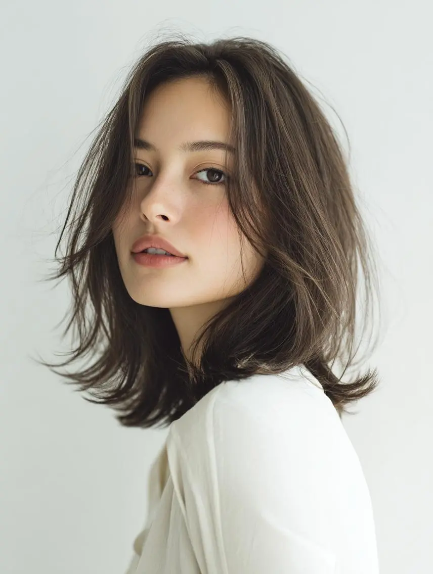 セミロング 瀬戸 花楓のヘアスタイル