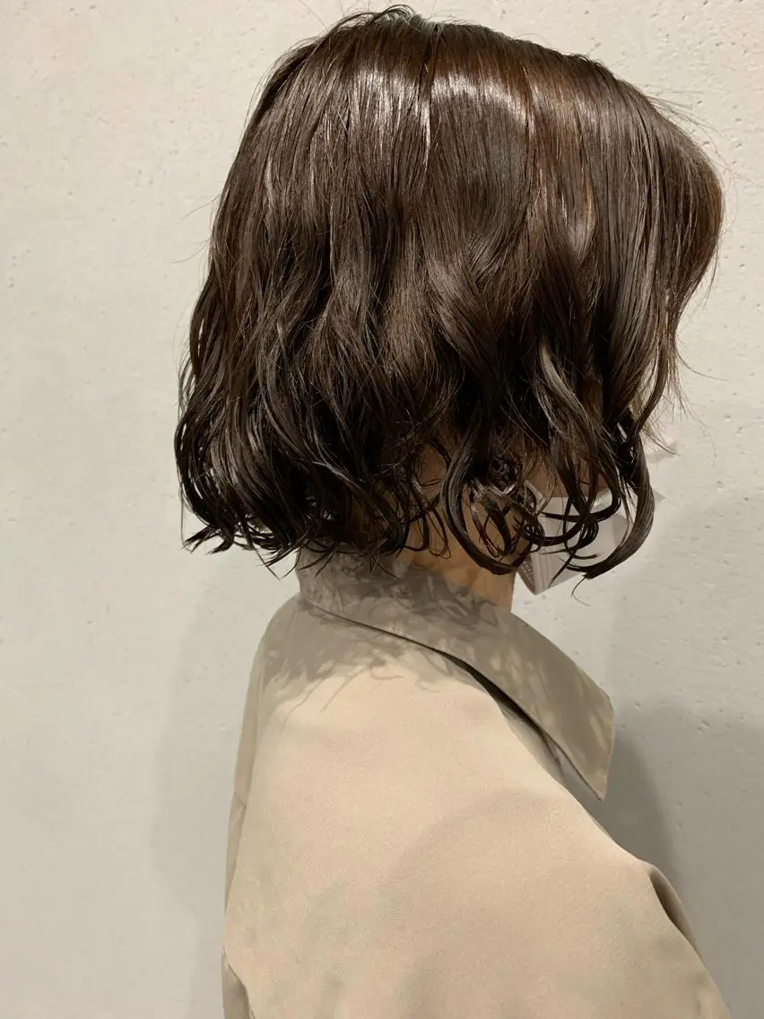 パーマ ボブパーマコテ巻き風 パーマNo1深江秀平のヘアスタイル