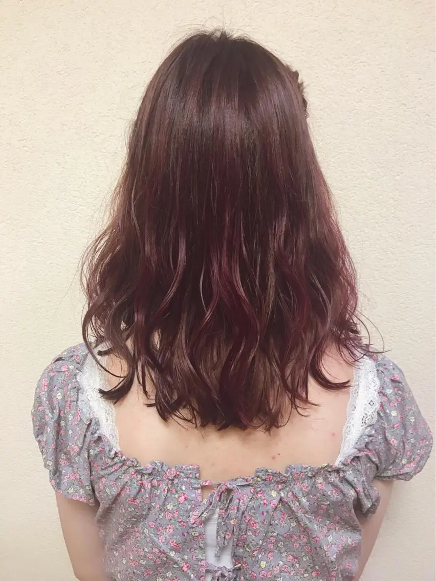 セミロング カラー バイオレットカラー 髪質改善/縮毛矯正 /美髪🩵イケダのヘアスタイル