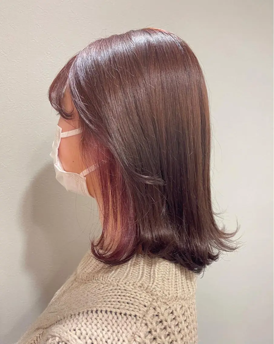 ミディアム カラー ヘアカラー 唐澤 千尋のヘアスタイル