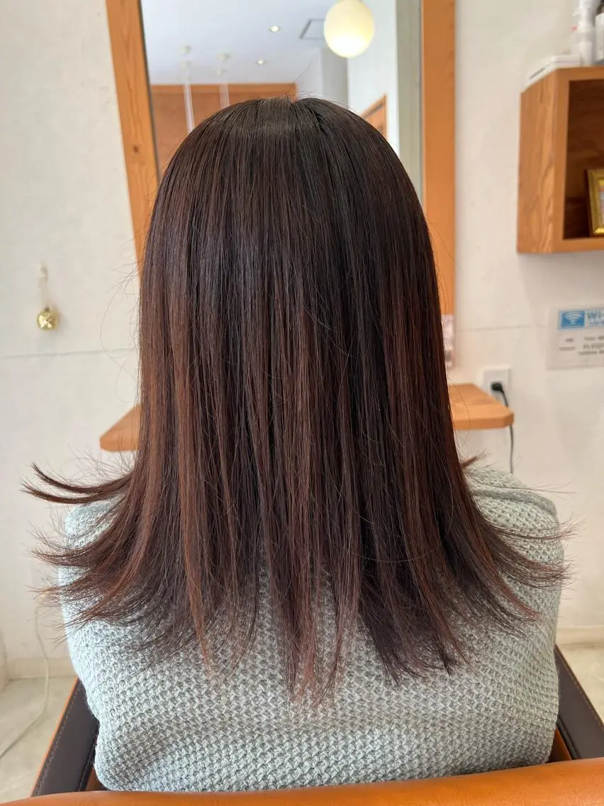 ミディアム 髪質改善 縮毛矯正 トリートメント TELA HAIR 幕張本郷店 千尋のヘアスタイル