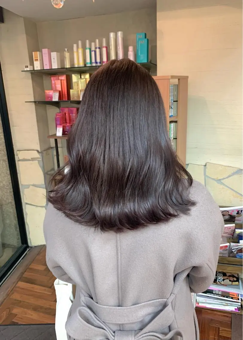 ミディアム カラー ベージュカラー ラベンダーカラー ラベンダーベージュ 矢野 晃平のヘアスタイル