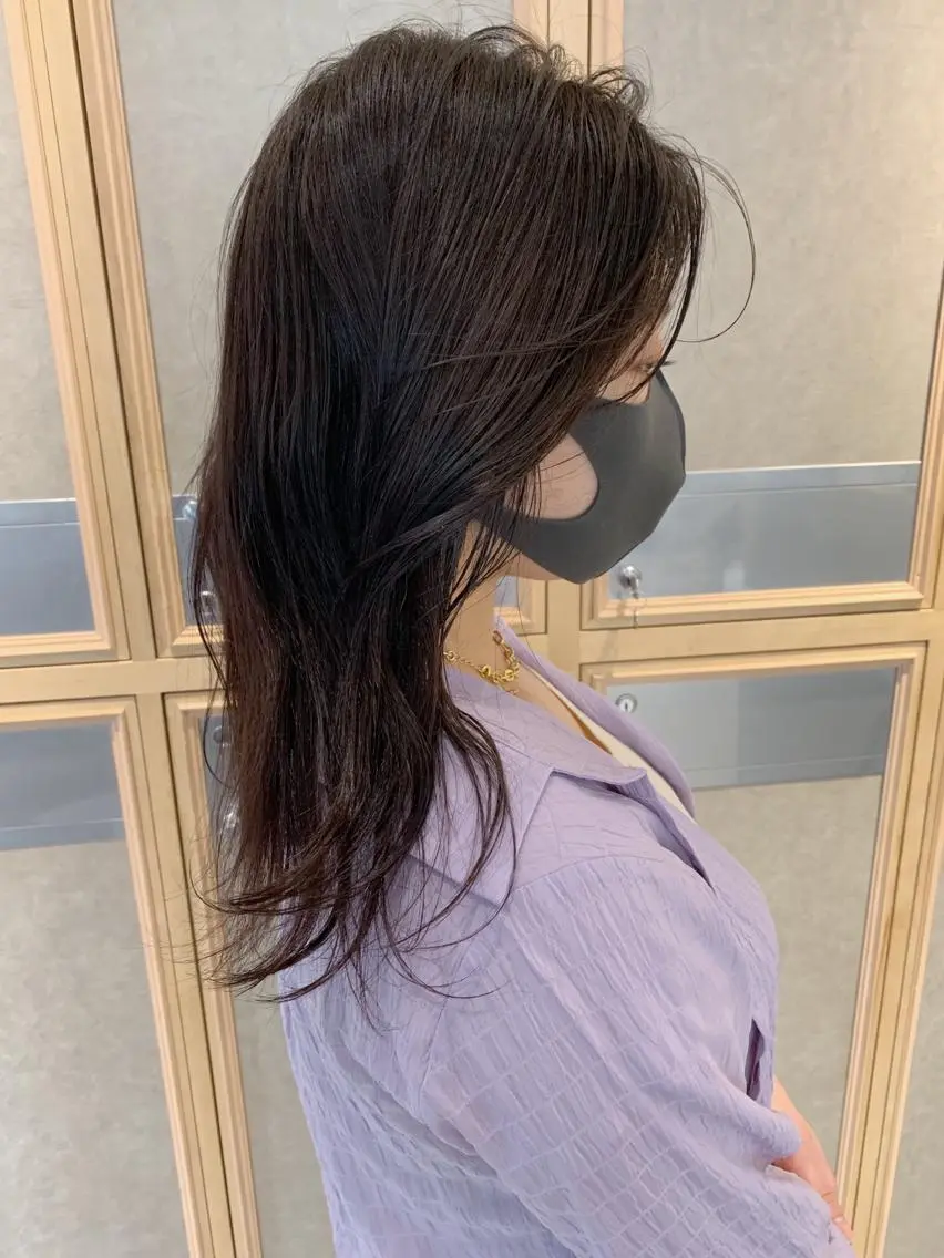 セミロング カラー ブラウンカラー チバ タクミのヘアスタイル