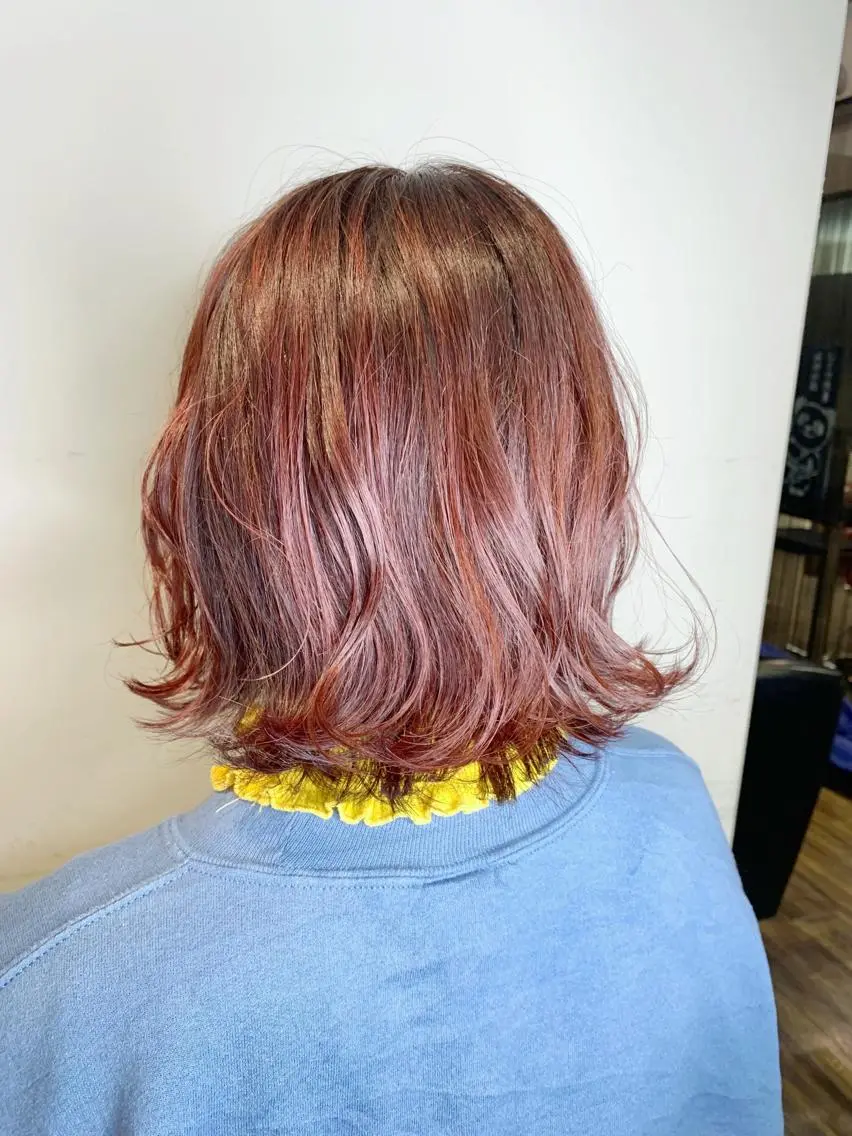 ショート カラー ヘアアレンジ ハイライトカラー ハイライト 🌿‬ ܸAir 透明感🌱西村知佳のヘアスタイル