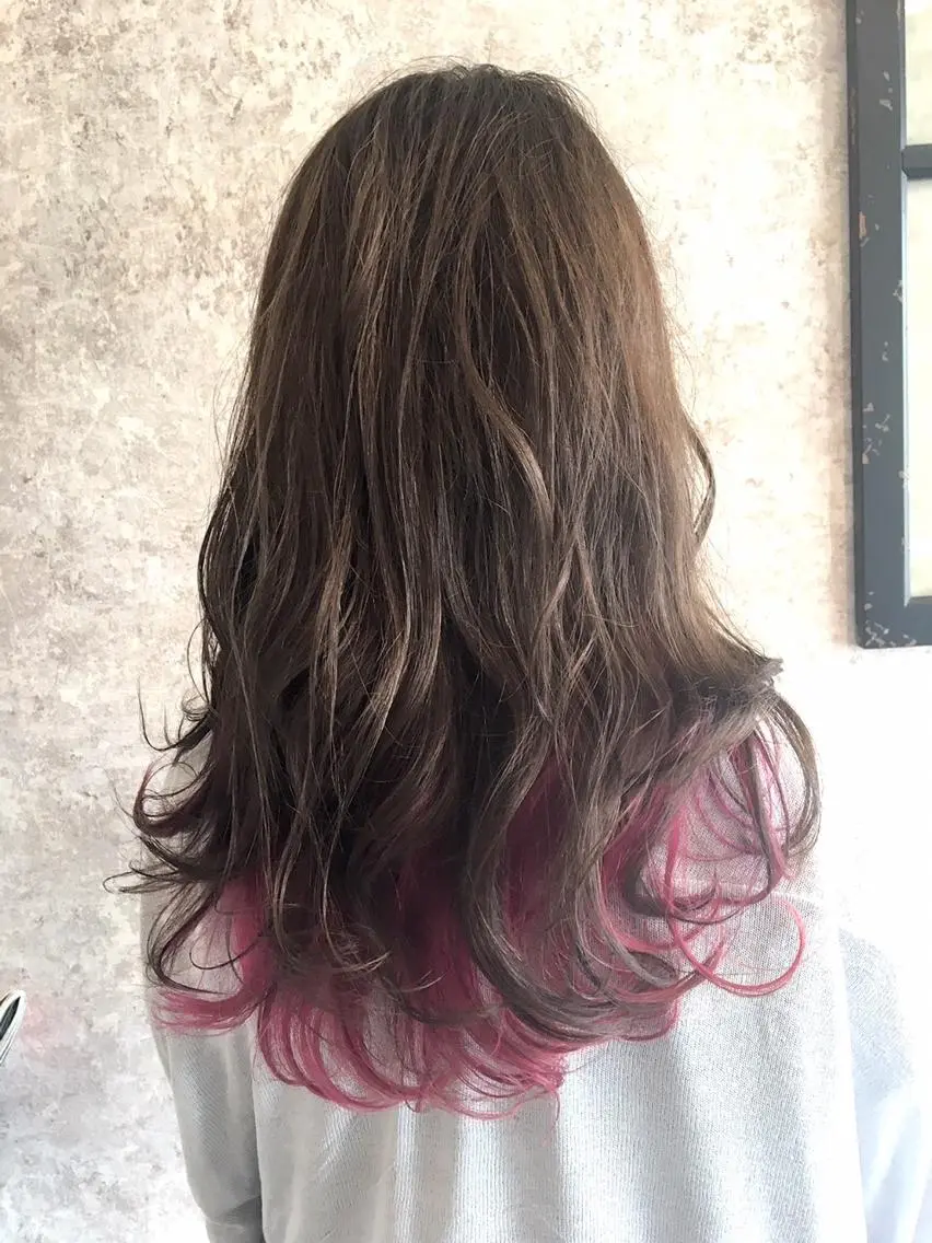 ミディアム カラー パーマ 小顔カット✨ 透明感カラー/村上のヘアスタイル