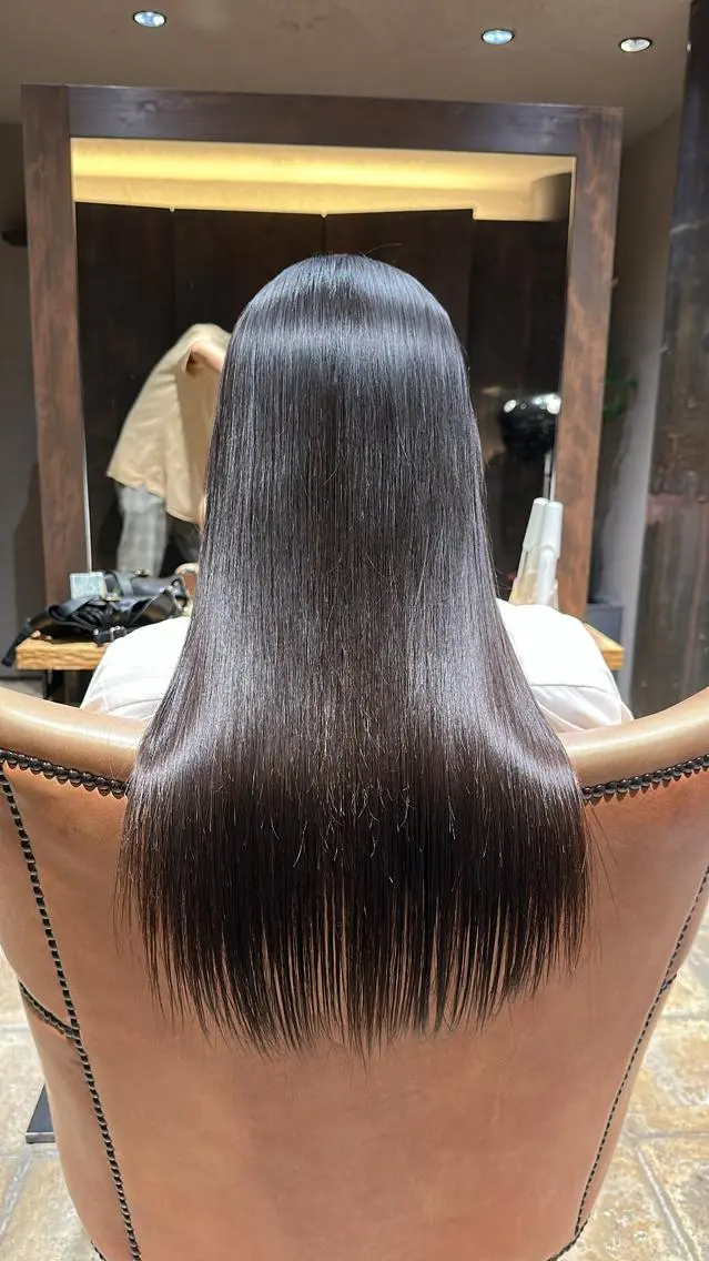 ロング カット 縮毛矯正 トリートメント 似合わせ松本 容政のヘアスタイル