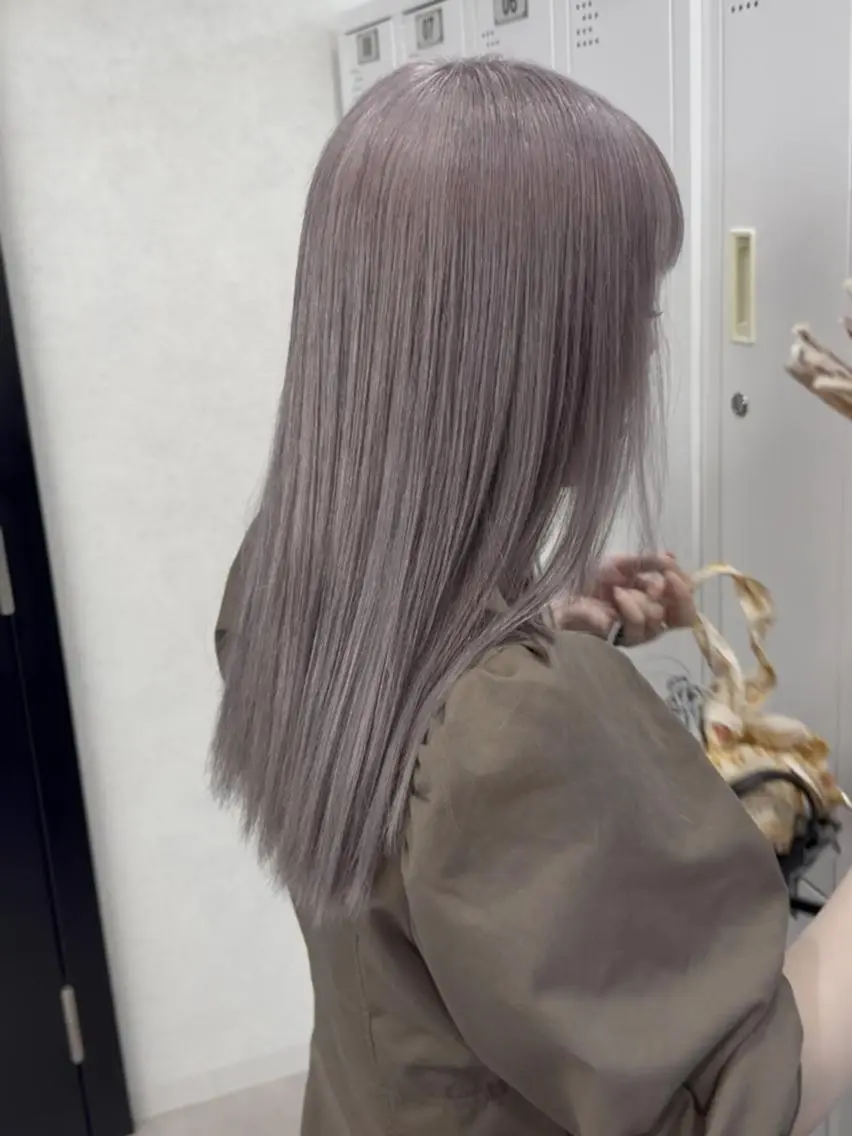 ロング カラー パープルカラー ロング 🎀ブリーチ ハイト ーン ♡Kanon♡のヘアスタイル