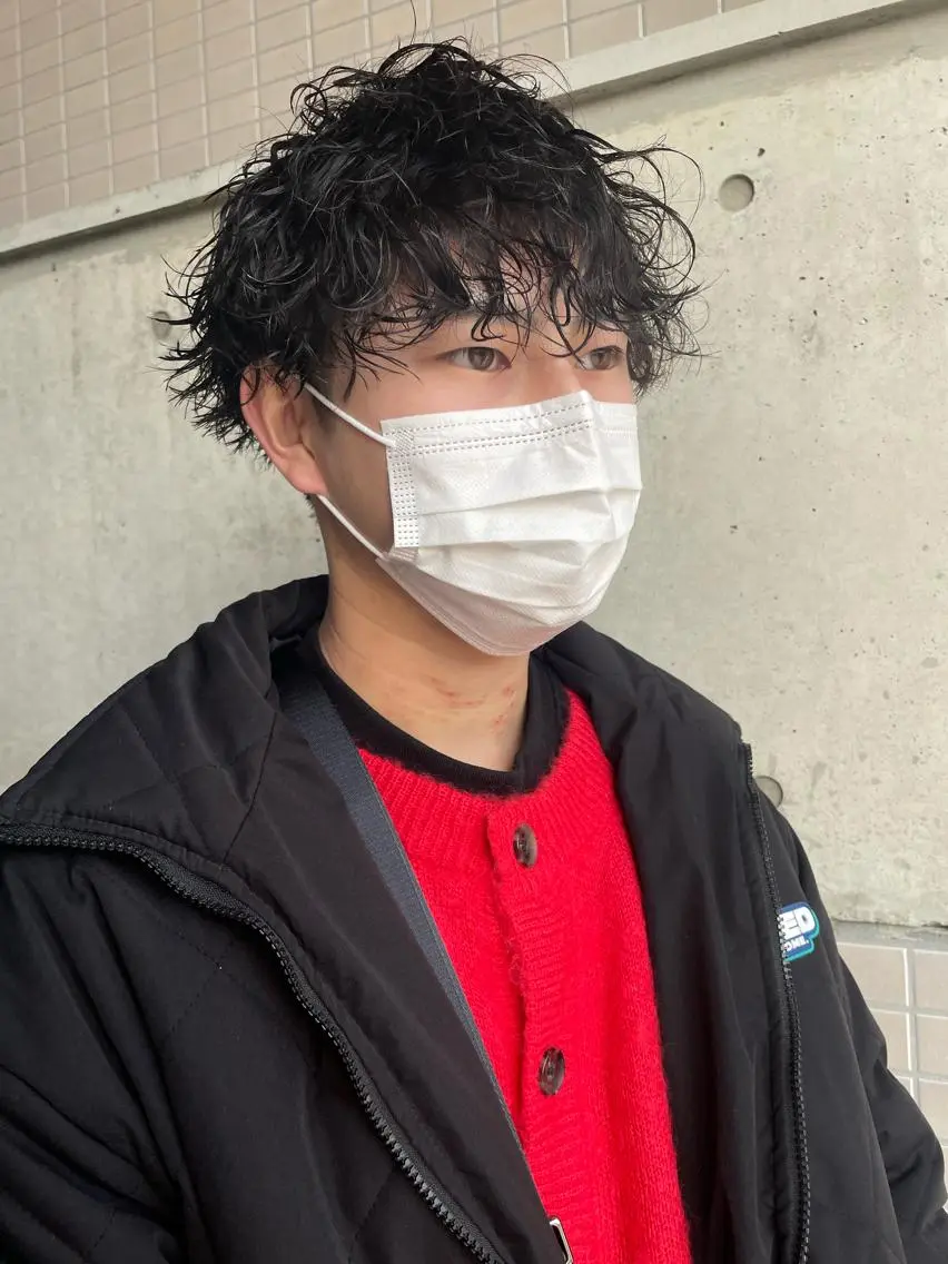 パーマ メンズ カット パーマ 大阪メンズ 美容師井上智博のヘアスタイル