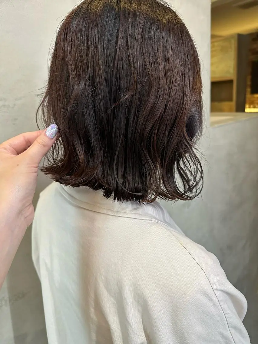 ミディアム ボブ 外ハネヘア メンズ専門美容師 RIOのヘアスタイル