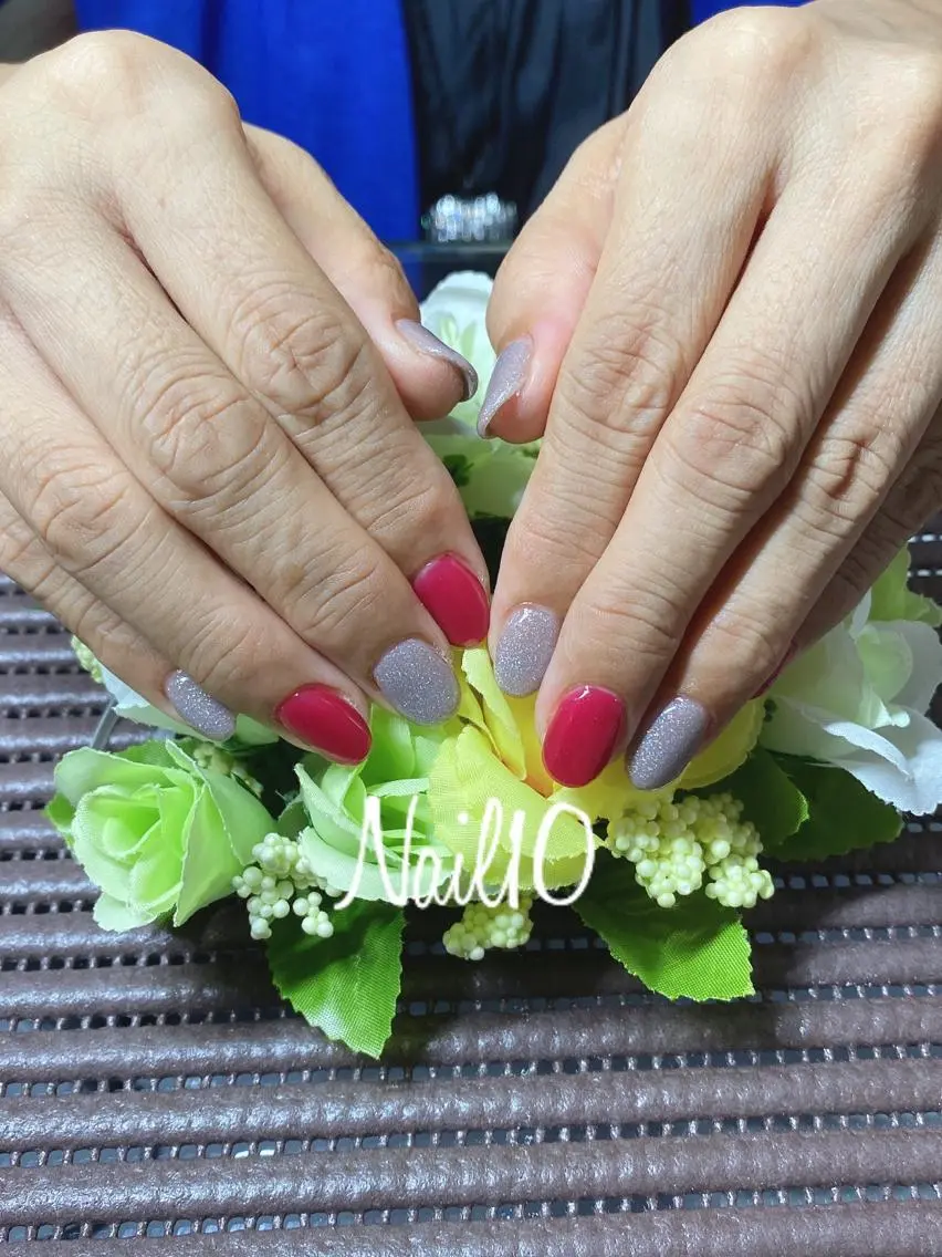 ネイル ラメ(グリッター) ラメグラデーション ハンドネイル Nail10 Kakoのネイルデザイン
