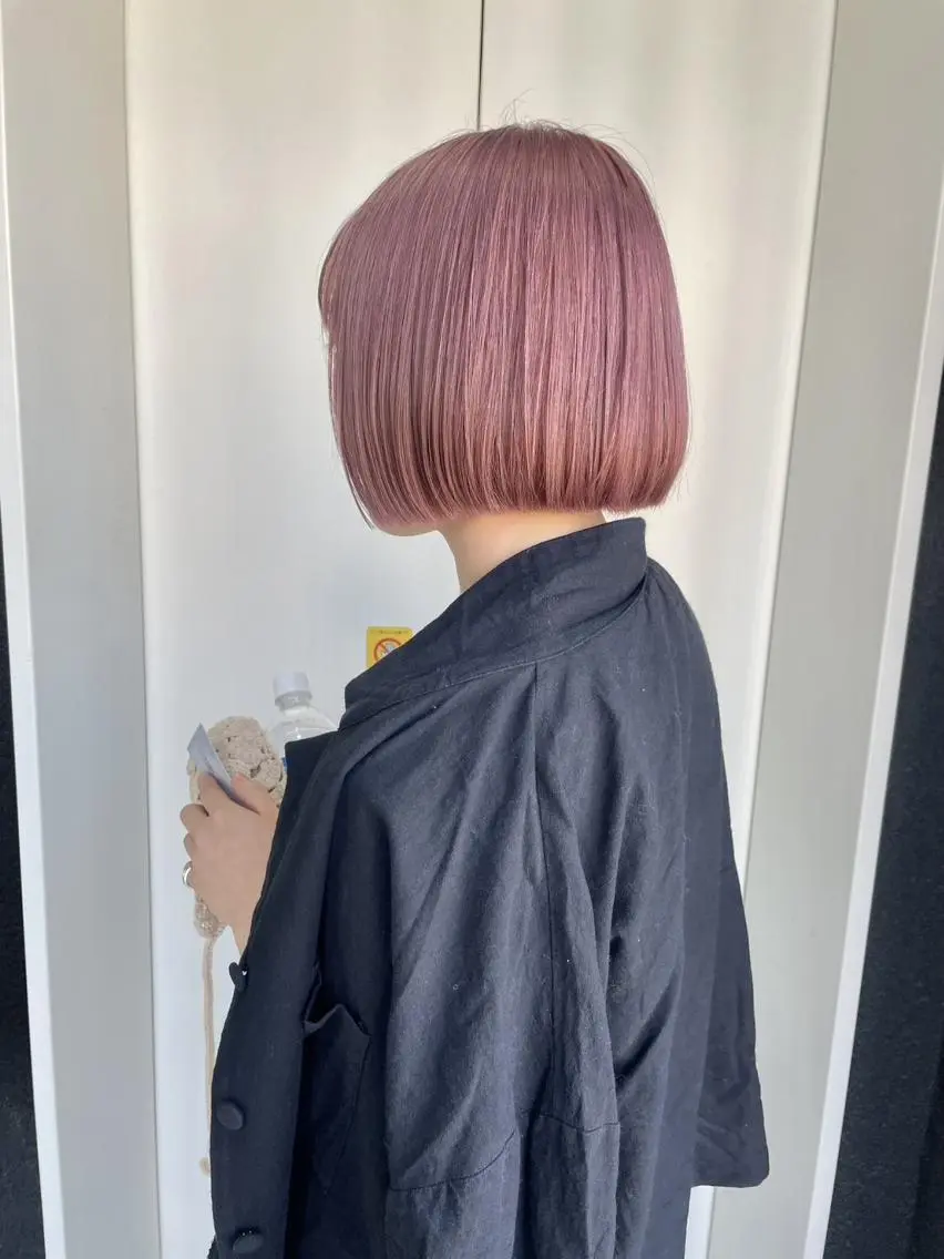 ショート カラー ピンクカラー ショートヘア 似合わせカラー🎀 𝑲𝒂𝒏𝒐𝒏のヘアスタイル