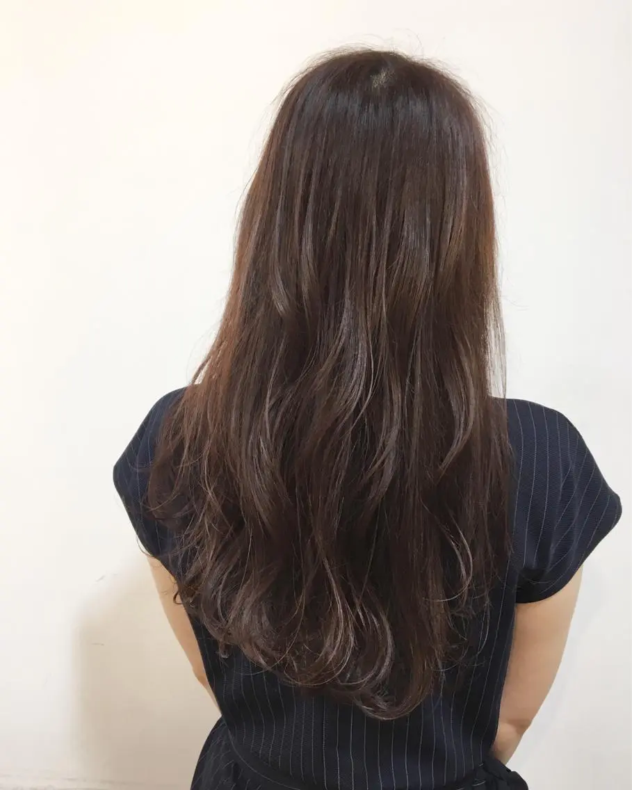 ロング カラー レッドカラー 横浜ブリーチムラ直し ハイトーン/ブリーチのヘアスタイル