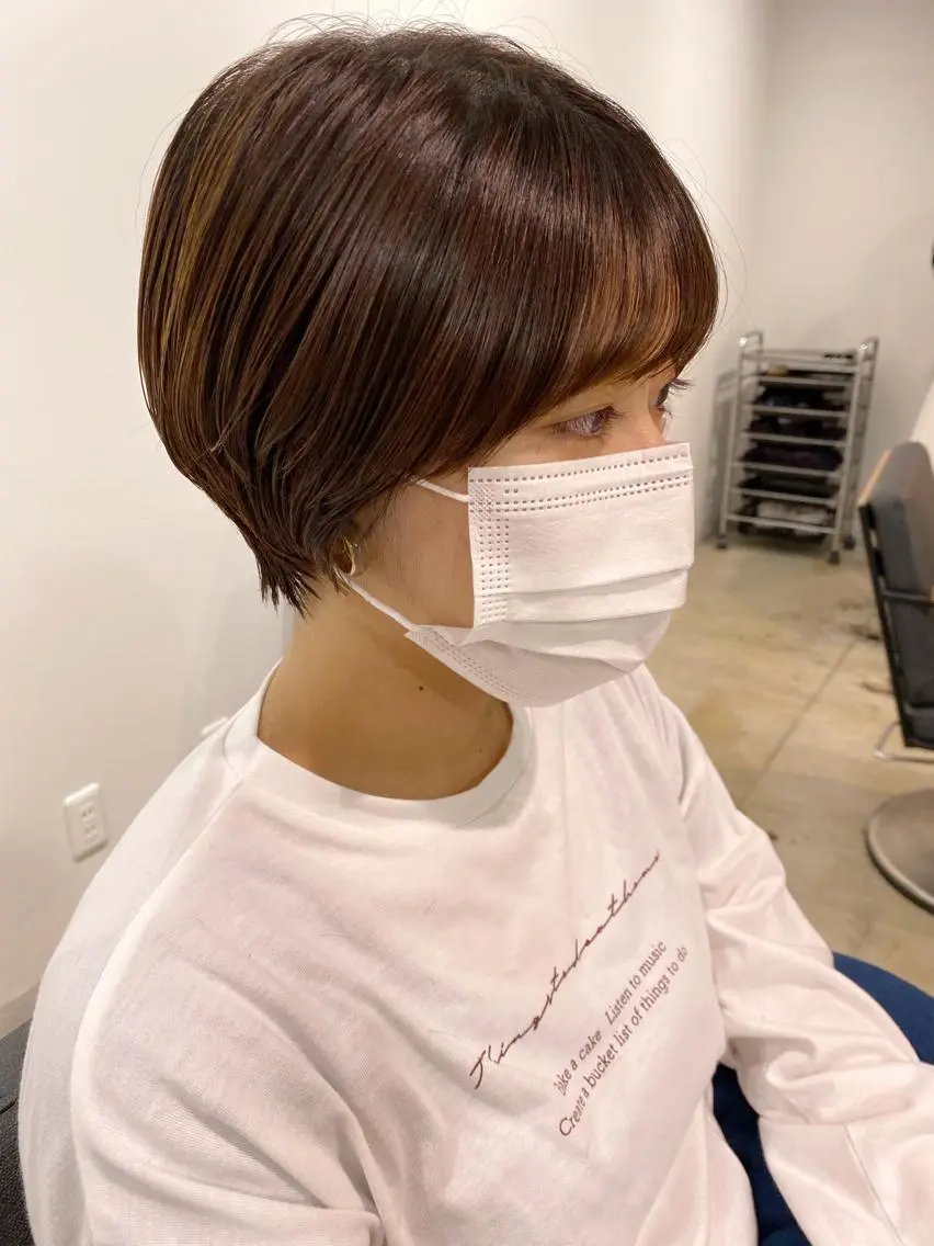 ショート ショートヘア レイヤー/大人ボブ 渡邉【日吉美容室】のヘアスタイル