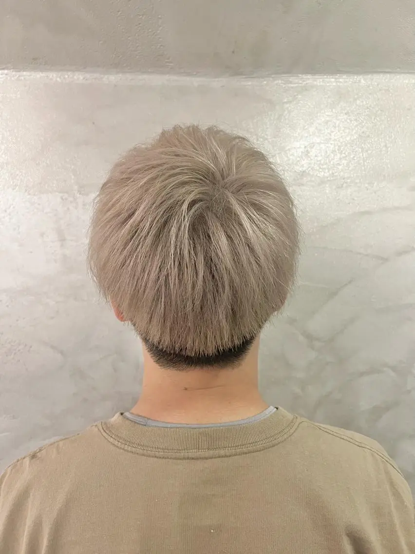 カラー メンズ シルバー ヘアカラー 透明感カラー/ ブリーチ無し/RYOのヘアスタイル
