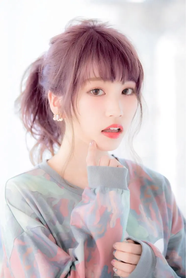 セミロング カラー ピンクカラー カット ヘアカラー トリートメント インナーエクステ渋谷 🦋KAJIのヘアスタイル