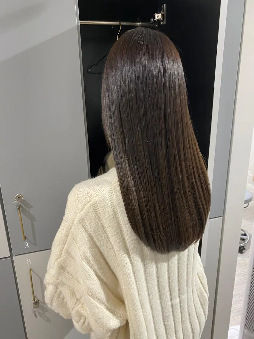 ロング カラー グレージュ 髪質改善 LOVESTOIKE 堂本のヘアスタイル