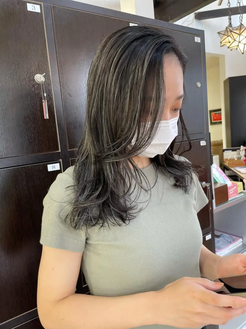 セミロング カラー カット ヘアカラー コレットヘアー 田中アヤノのヘアスタイル