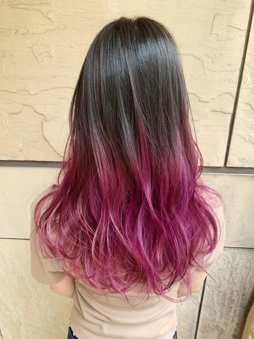 ロング カラー バレイヤージュ レイヤーカット ヘアカラー トリートメント レイヤーカット KAZUMAのヘアスタイル