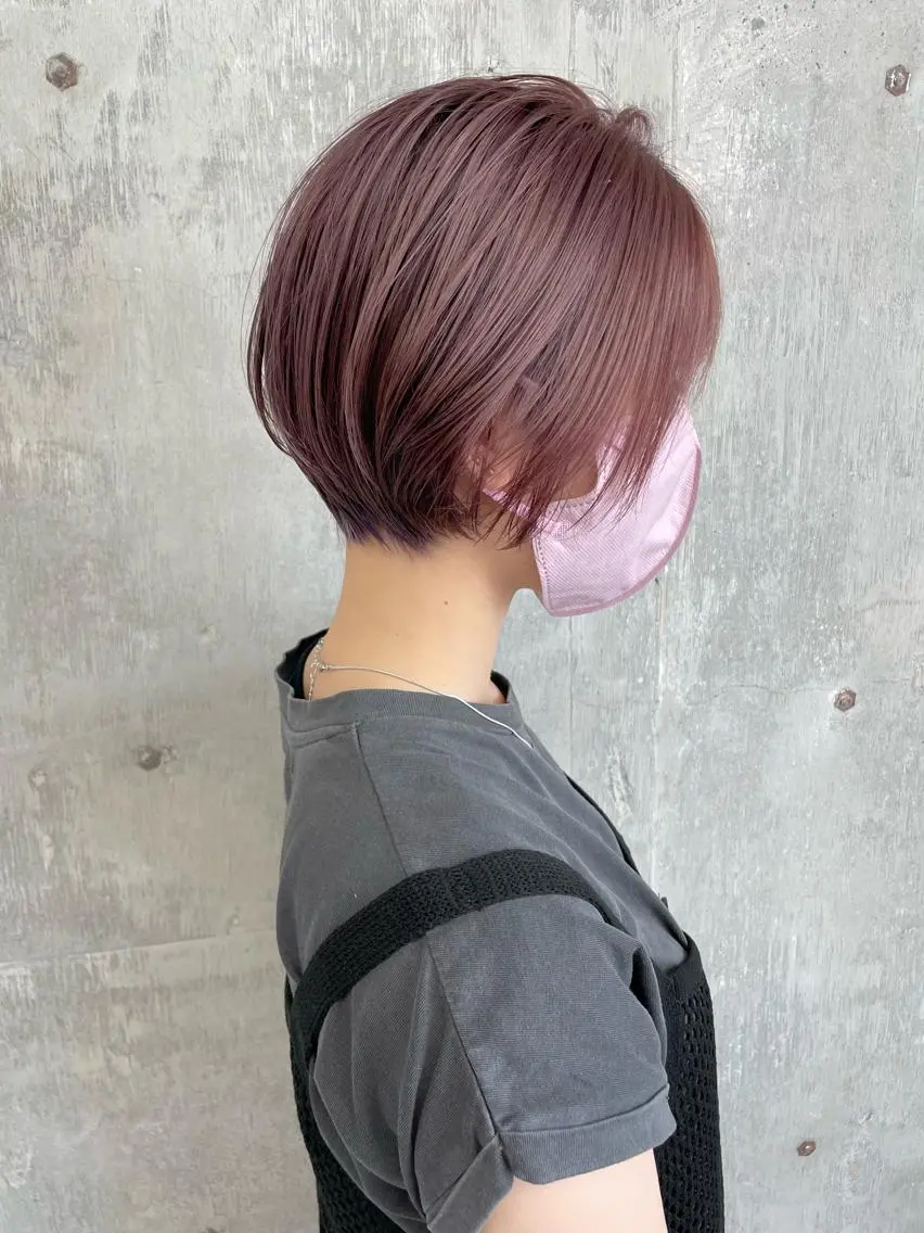 ショート カラー ショートボブ ショートレイヤー アッシュ ダブルカラー ハイトーンカラー 江上拓郎/ショート /酸性ストレートのヘアスタイル