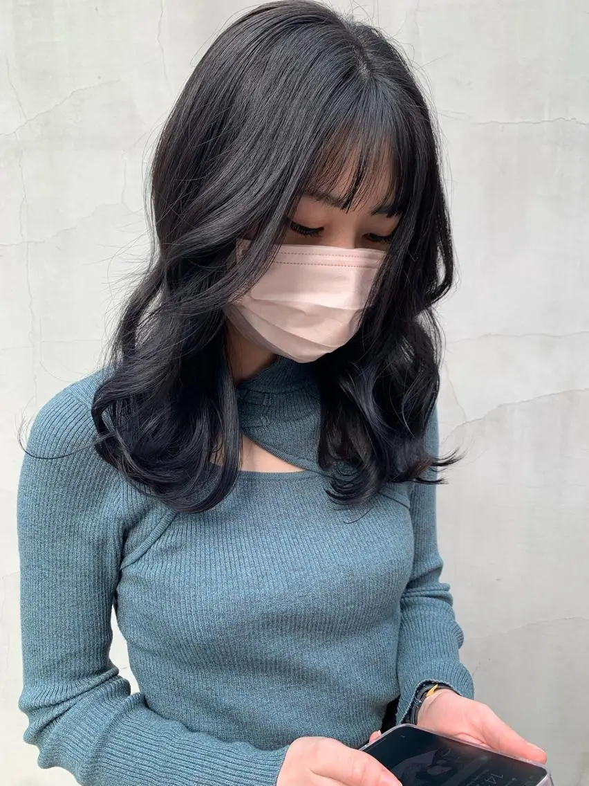 セミロング カラー ヘアアレンジ ヘアカラー トリートメント yuka .のヘアスタイル
