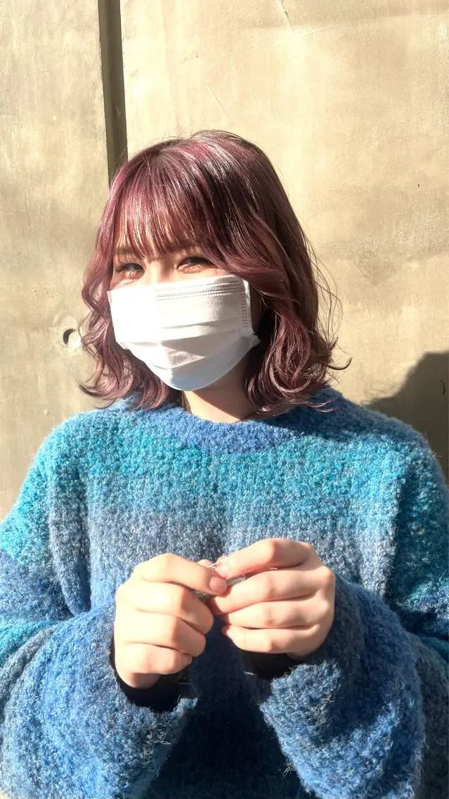 カラー ピンクカラー 🟣niw SHUNNA🟣のヘアスタイル