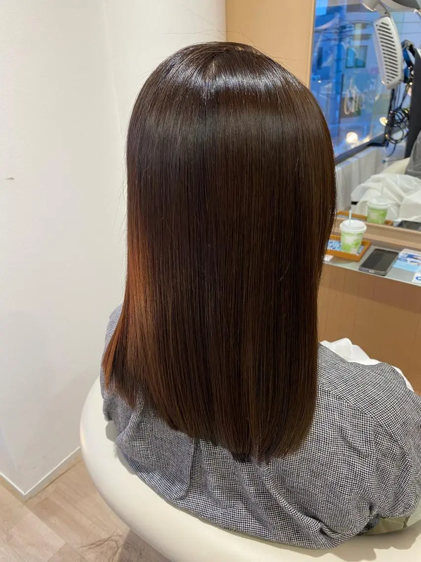 ロング 韓国風ヘア 縮毛矯正 縮毛矯正 髪質改善/ショート ボブ/chere狭山のヘアスタイル