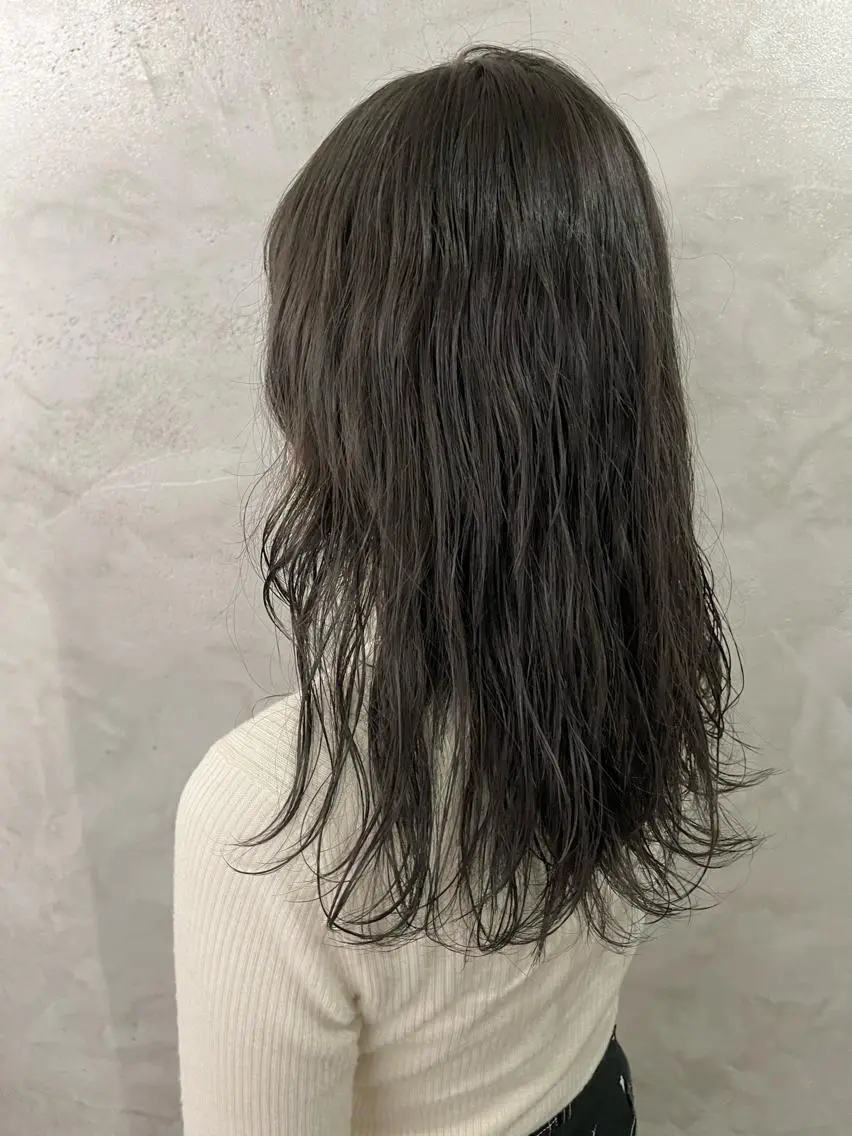 セミロング カラー アッシュ 透明感カラー/ ブリーチ無し/RYOのヘアスタイル