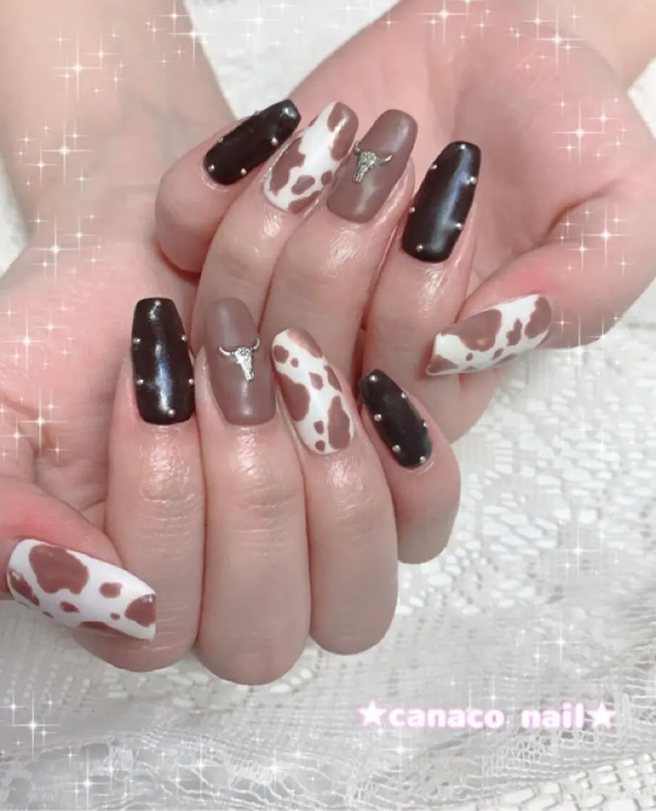 ネイル アートネイル ブラウン ジェルネイル マットネイル パラジェル ハンドネイル ハンドケア ベテランネイル cnc nailのネイルデザイン