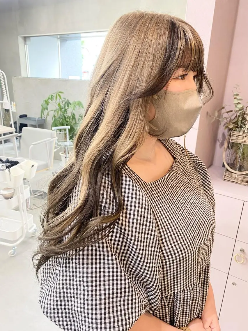 ロング カラー ヘアカラー 前橋 姫奈のヘアスタイル