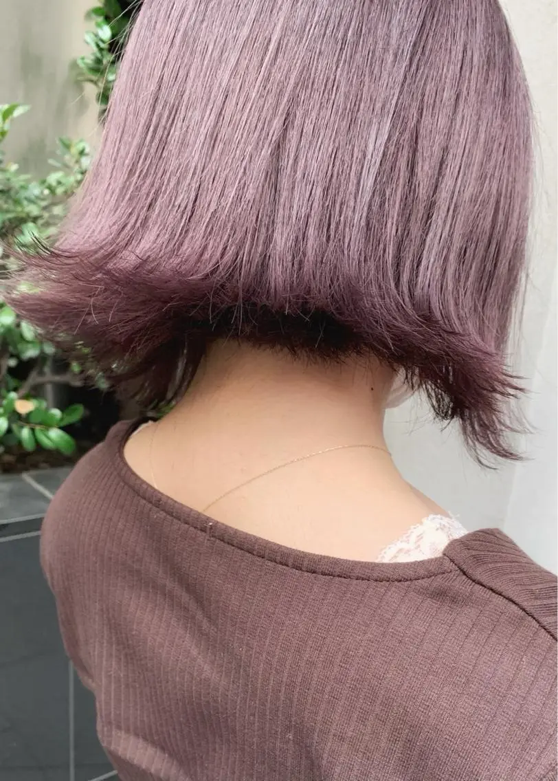ショート カラー ブリーチ ラベンダーカラー ピンクカラー ピンクラベンダー 矢野 晃平のヘアスタイル