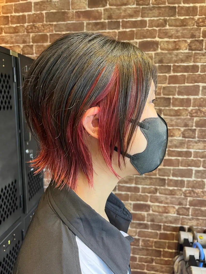ショート カラー パーマ ヘアアレンジ メンズ キッズ ネイル マツエク・マツパ アイブロウ メンズパーマ ブラウンカラー ケアカラー 透明感カラー ピンクカラー 久木原 ゆりのヘアスタイル