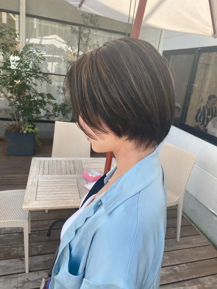 ショート カラー ハンサムショート ショートヘア カット ヘアカラー トリートメント 大橋 輝久のヘアスタイル