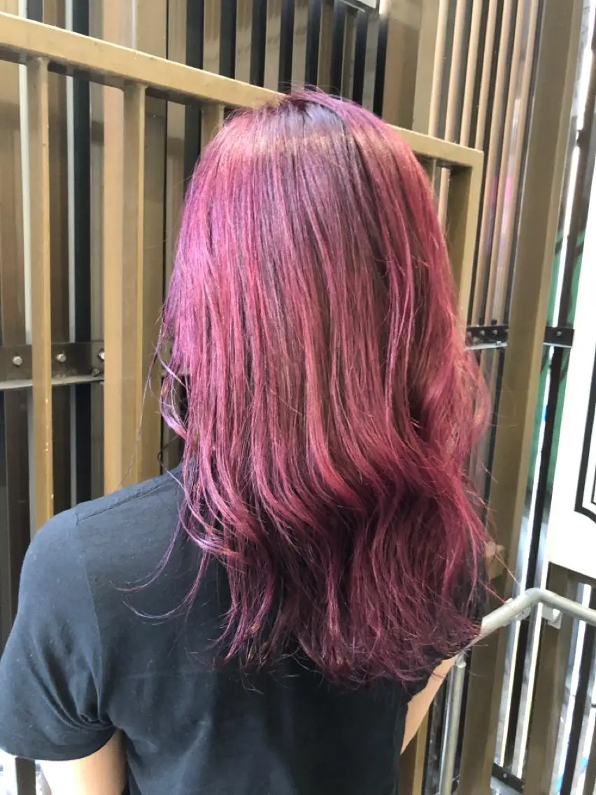 セミロング ヘアカラー トリートメント シールエクステ×美髪 改善/ヨシモトカンジのヘアスタイル