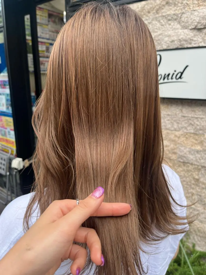 セミロング カラー 髪質改善 トリートメント ✨透明感カラー✨ 🦖佐々木未来🦕のヘアスタイル