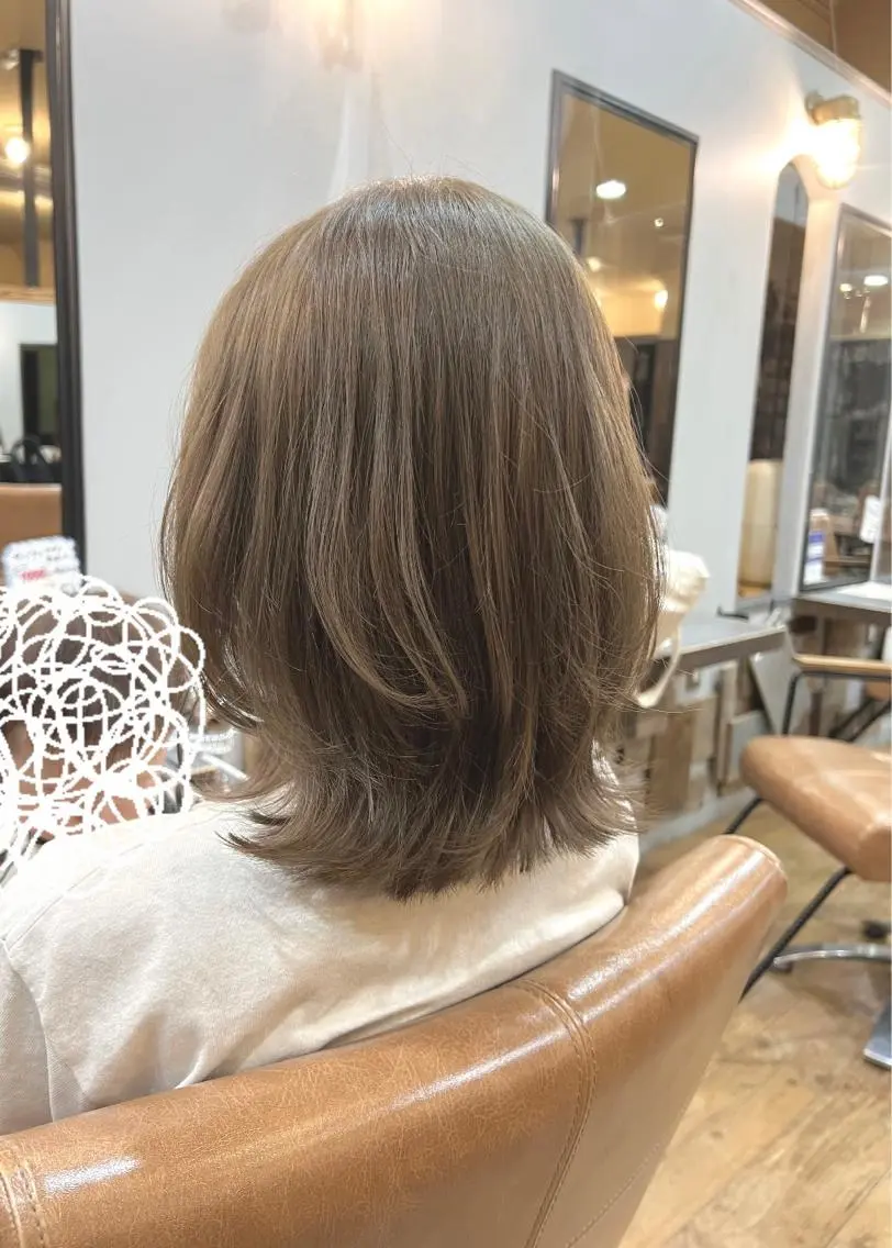 セミロング カラー レイヤーカット カット SHIAN 八王子 🦋小林 美羅🦋のヘアスタイル