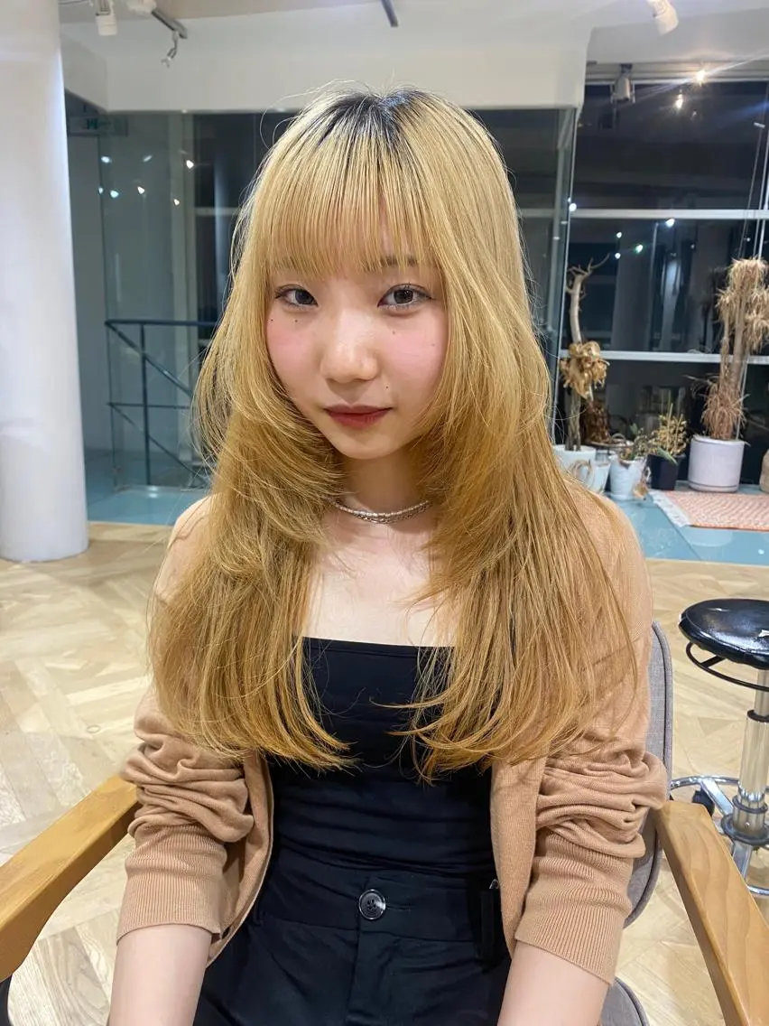 ロング カラー 🌻名古屋🌻 🫧ハイトーン🫧のヘアスタイル