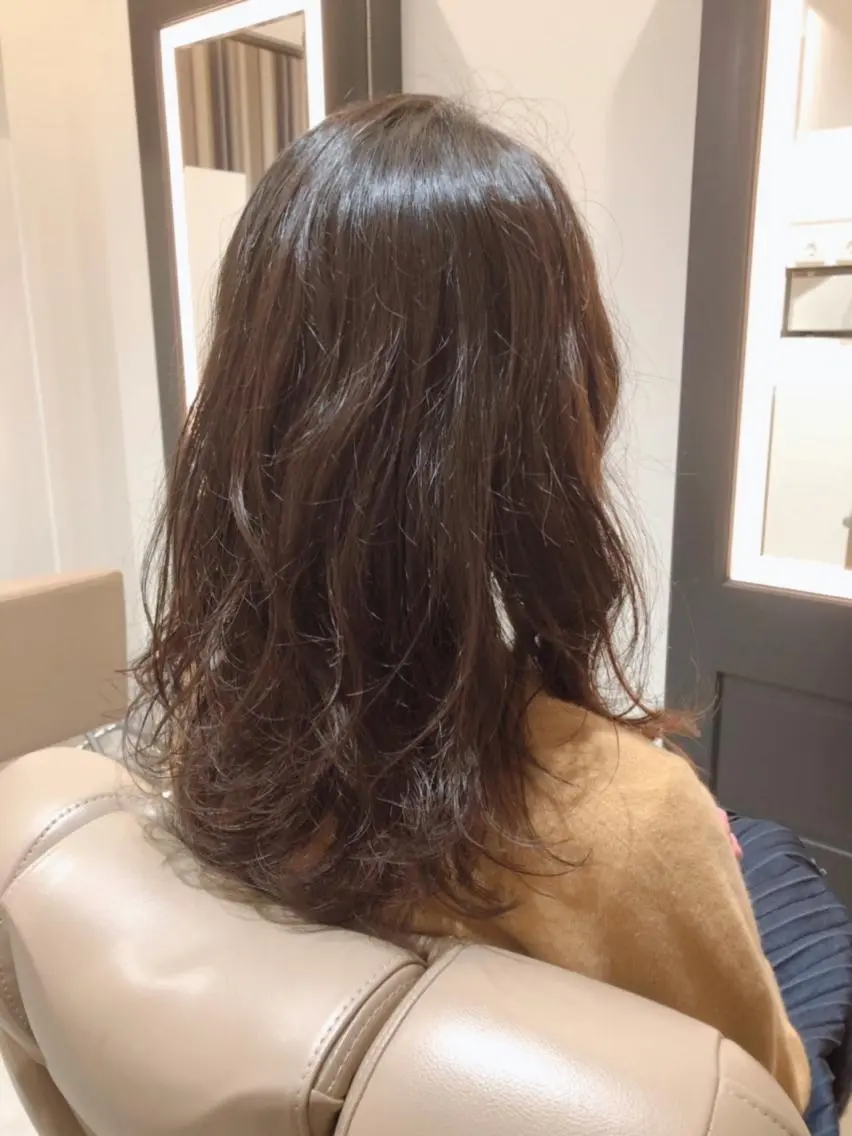 ミディアム パーマ ミディアムパーマ 髪質改善特化 谷口祐綺のヘアスタイル
