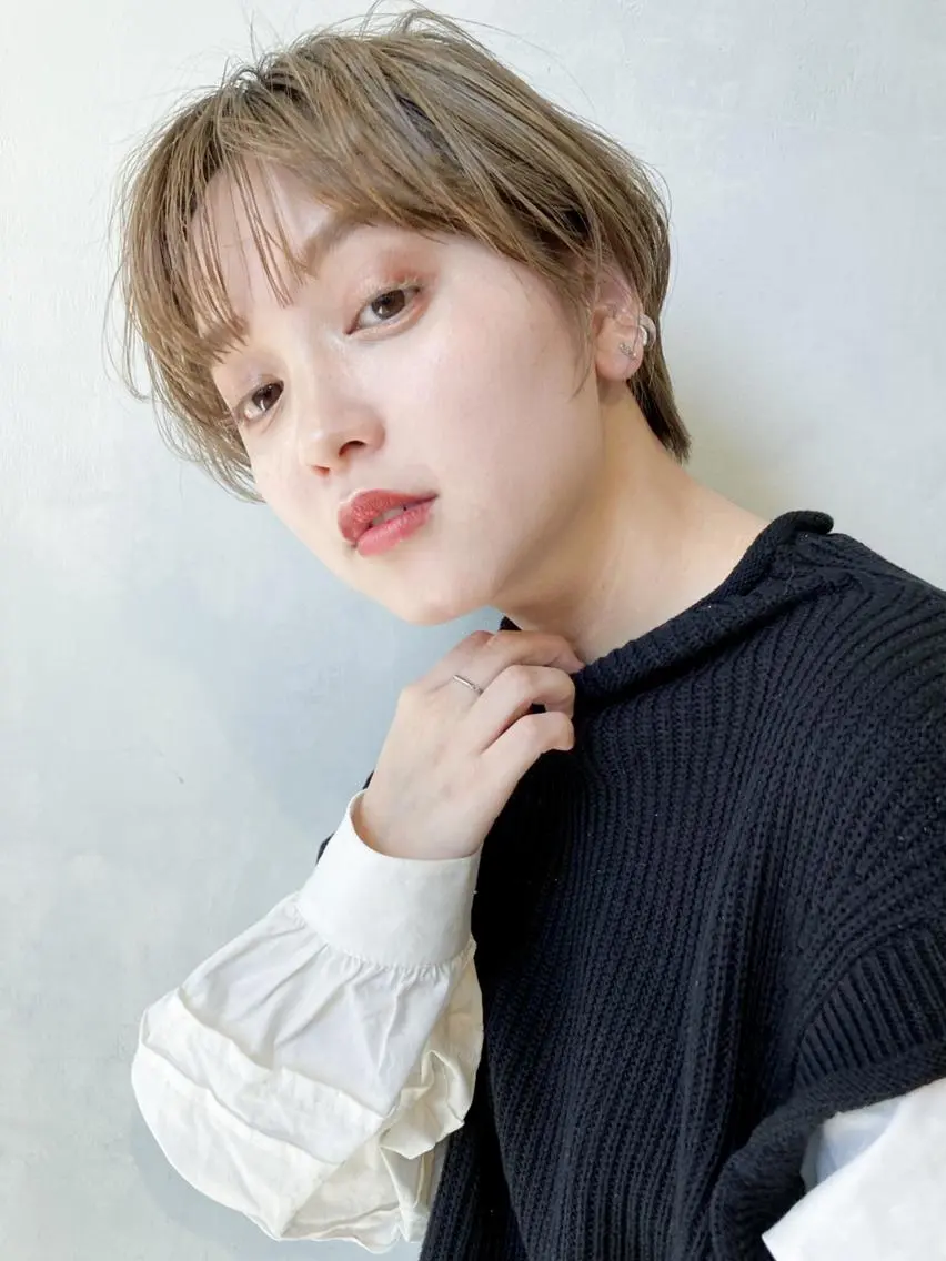 ショート カラー パーマ ヘアアレンジ ショートヘア ITbyALBUM 浦和店のヘアスタイル