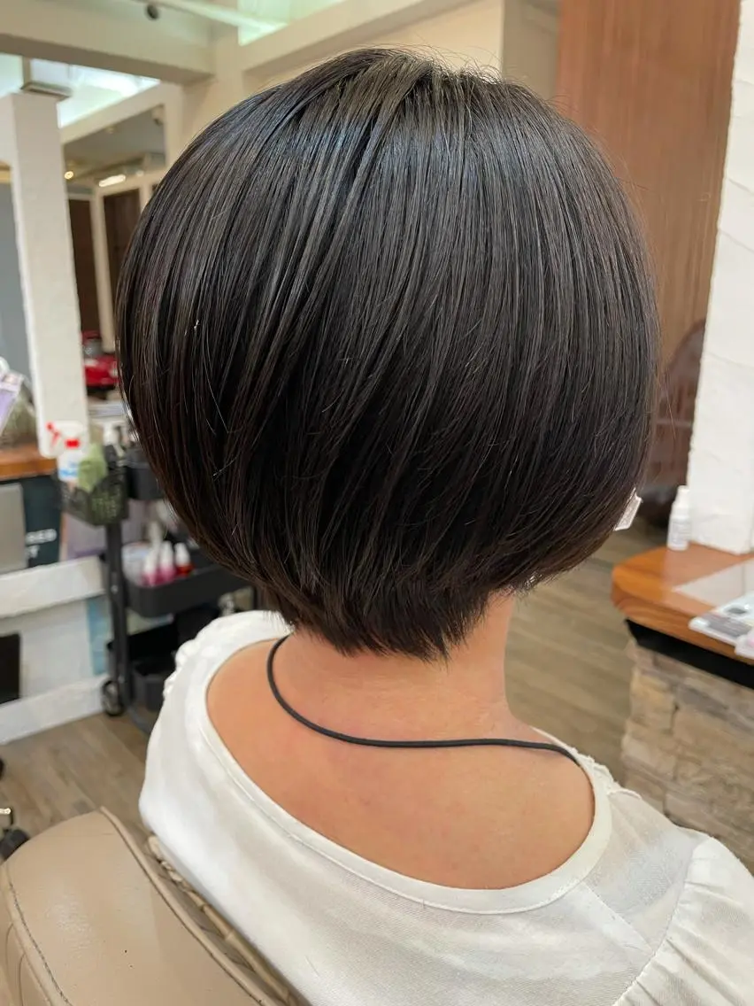 ショート 丸みショート ショートヘア sato ayaka ｜透明感カラー🫧のヘアスタイル