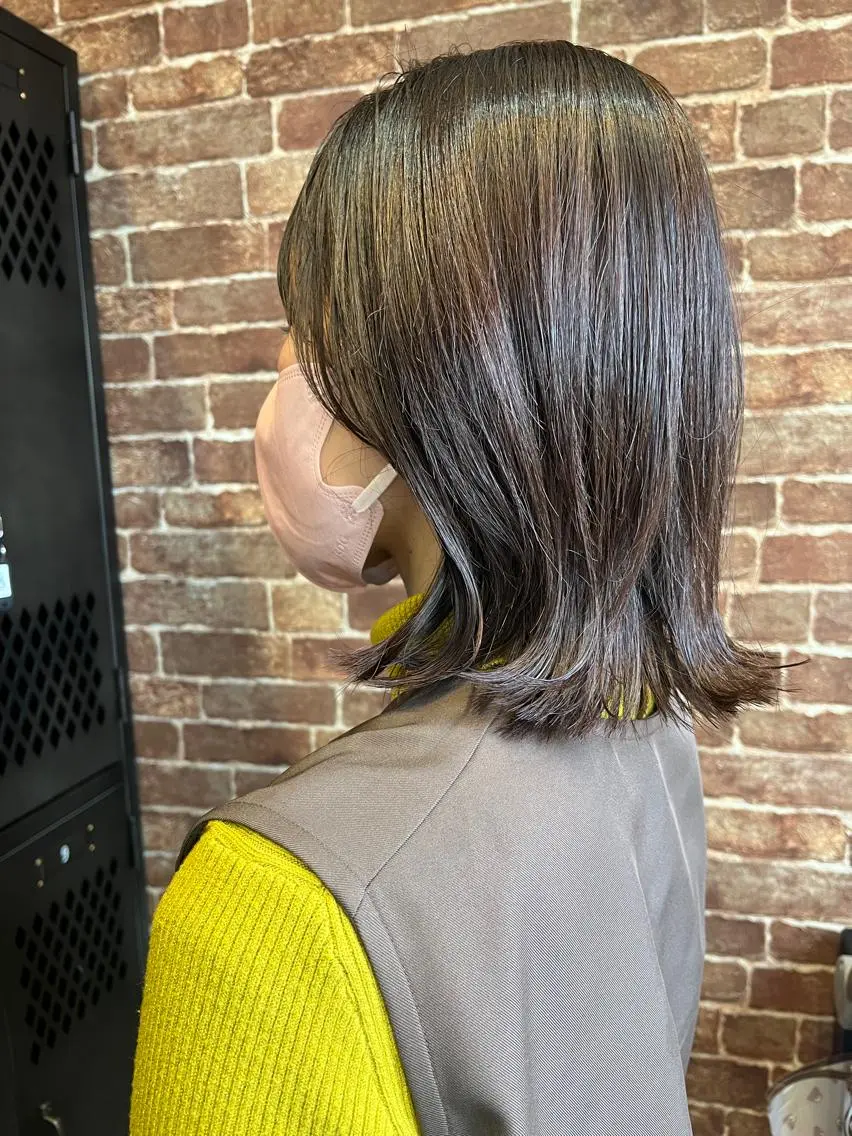 セミロング カラー パーマ ヘアアレンジ メンズ キッズ ネイル マツエク・マツパ アイブロウ メンズブリーチ メンズハイライト メンズインナーカラー メンズ韓国風 ブリーチ 久木原 ゆりのヘアスタイル