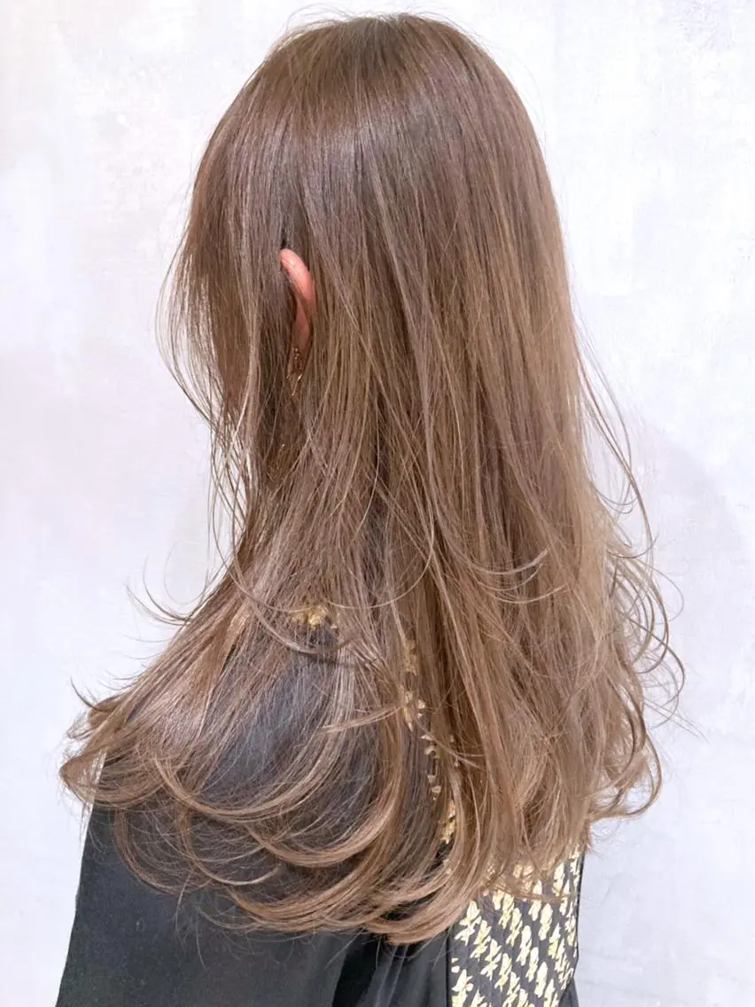 セミロング カラー パーマ ヘアアレンジ ベージュカラー ITbyALBUM 浦和店のヘアスタイル