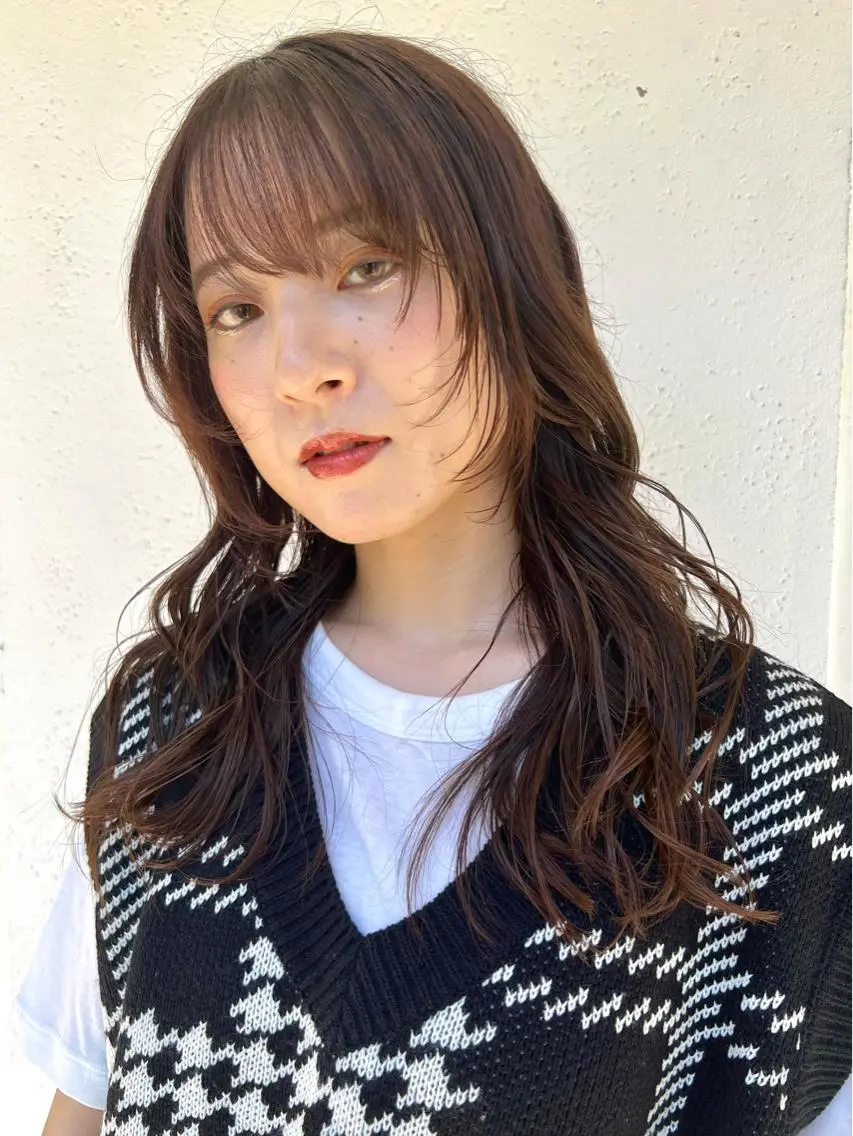 ロング カラー ヘアアレンジ 顔周りカット レイヤーカット 白髪ぼかし 🔥イワイコウキのヘアスタイル