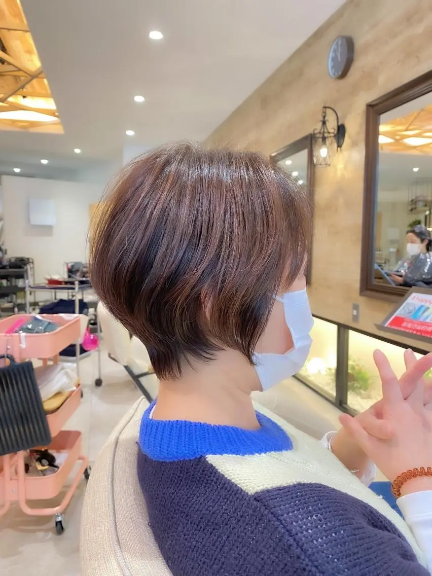 ショート ショートボブ ボブ くびれヘア ショートヘア カット 宮腰一磨 ・ショート・ボブ🌿のヘアスタイル