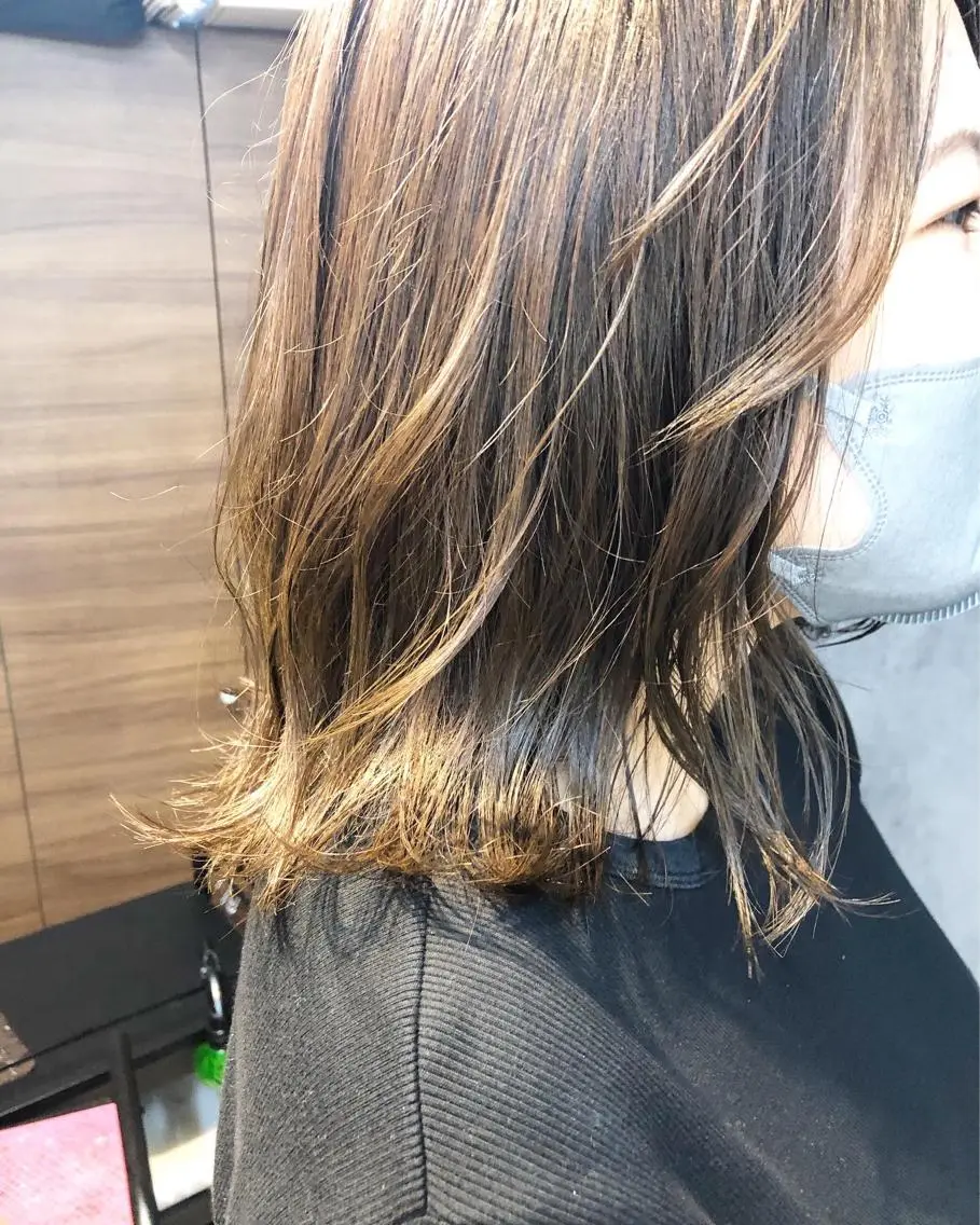 セミロング カラー ヘアアレンジ カット ヘアカラー トリートメント メンズ特化✂️栗原 侑也のヘアスタイル