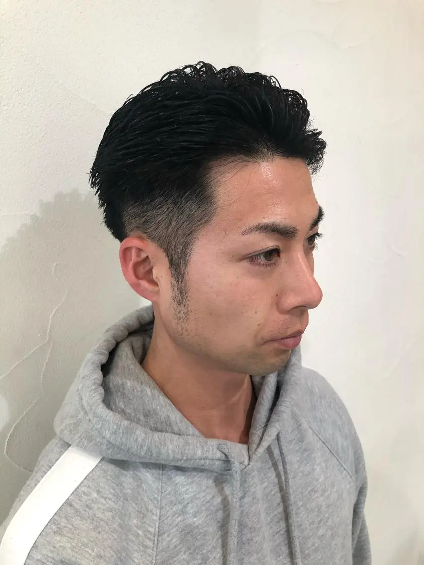 ショート カラー パーマ メンズ カット メンズサロン💈 吉岡陽【中野】のヘアスタイル