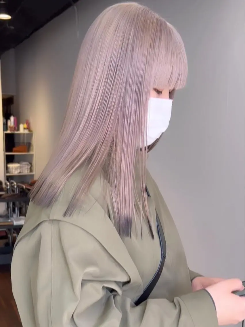 ロング カラー ブリーチ ケアブリーチ ダブルカラー ハイトーンカラー イルミナカラー ヘアカラー トリートメント ヘアセット 🧡色落ちまで2度 楽しめる🧡ヨシキのヘアスタイル