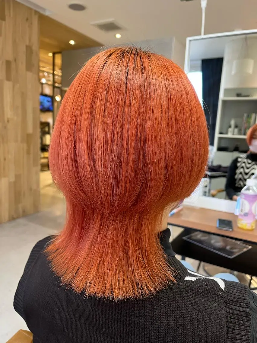 ミディアム ヘアカラー トリートメント u n aのヘアスタイル