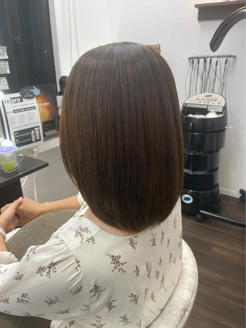 ミディアム 縮毛矯正 トリートメント 髪質改善FORMA 💫S.Katohのヘアスタイル