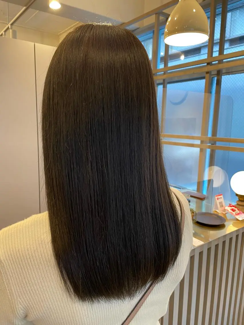 ロング カラー カット ヘアカラー トリートメント 【髪質改善】【美髪】 【ツヤ髪】ほしのちりのヘアスタイル